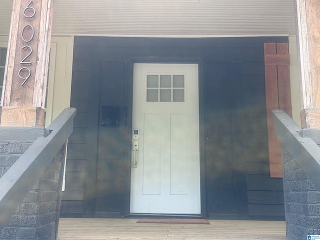 view of exterior entry