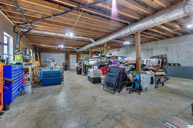 view of basement