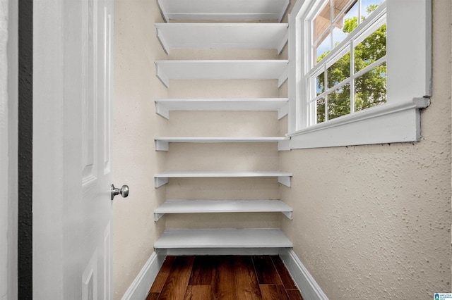 1330 Bush Blvd W, Birmingham, AL 35208 - staircase with wood finished floors and baseboards