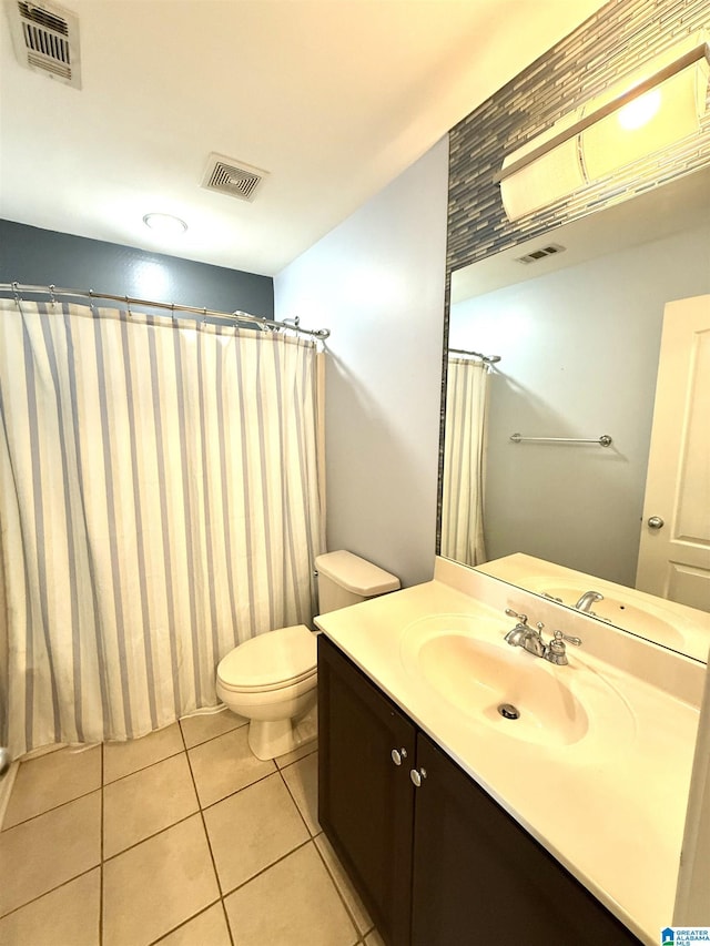 2257 Acton Park Cir, Birmingham, AL 35243 - bathroom with tile patterned flooring, toilet, and vanity