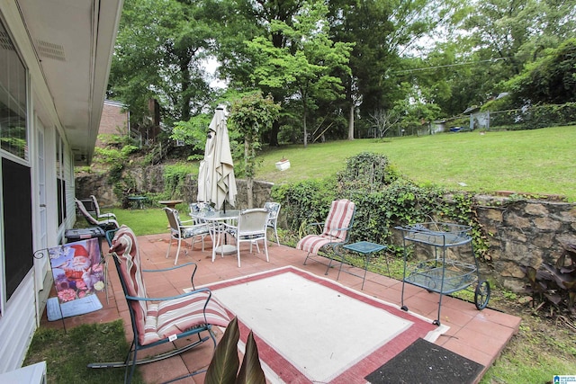 view of patio / terrace featuring outdoor dining area