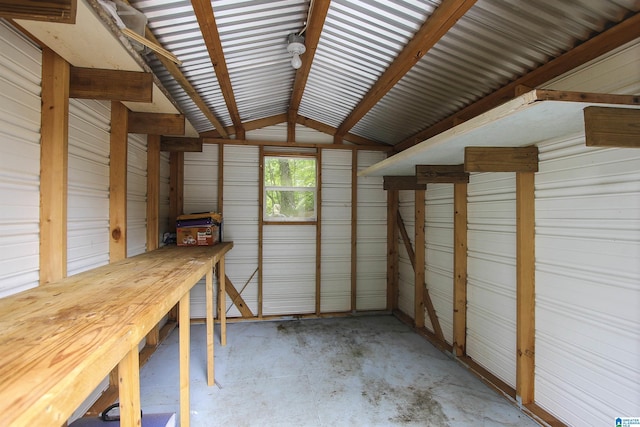 view of storage area