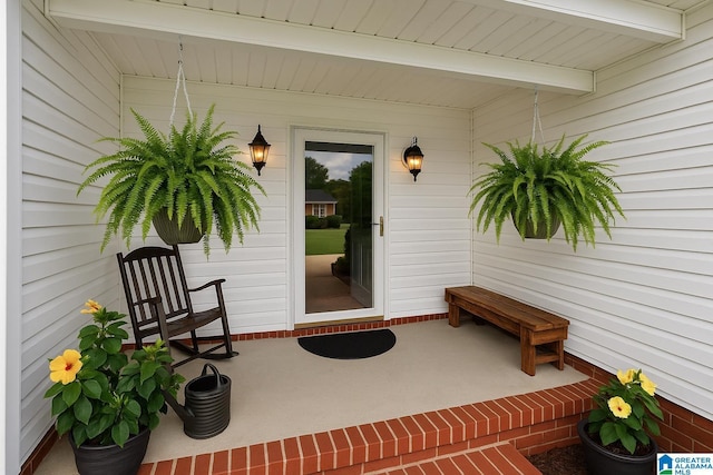 view of doorway to property