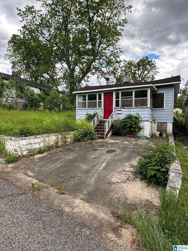 view of front of home with entry steps