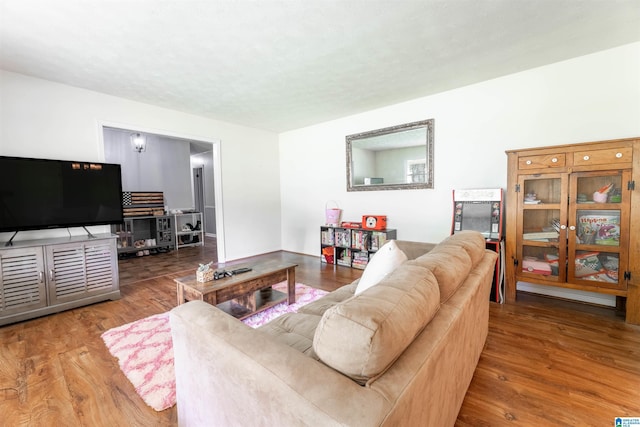 1111 Creek Trl, Anniston, AL 36206 - living room with wood finished floors