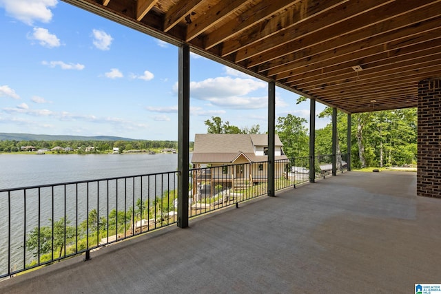 825 Dogwood Ln, Ashville, AL 35953 - view of patio featuring a water view and a balcony