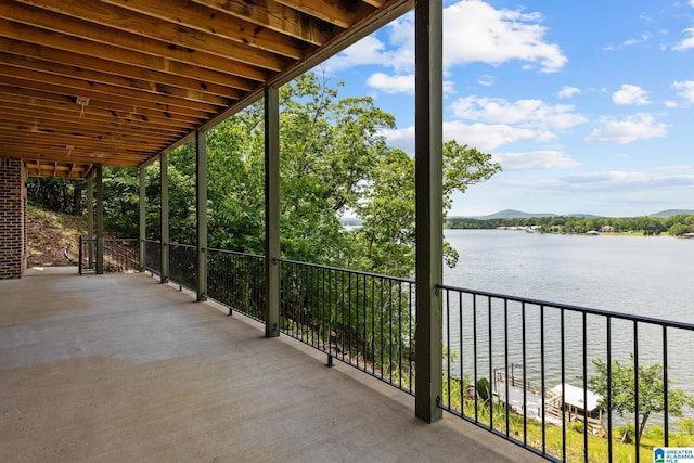 825 Dogwood Ln, Ashville, AL 35953 - view of patio / terrace featuring a water view and a balcony