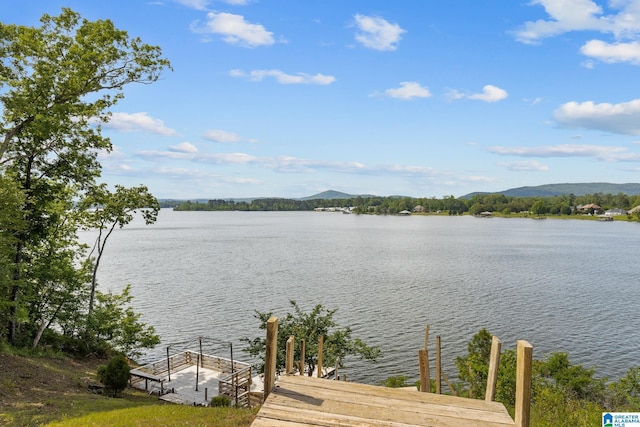 825 Dogwood Ln, Ashville, AL 35953 - view of water feature featuring a boat dock and a mountain view