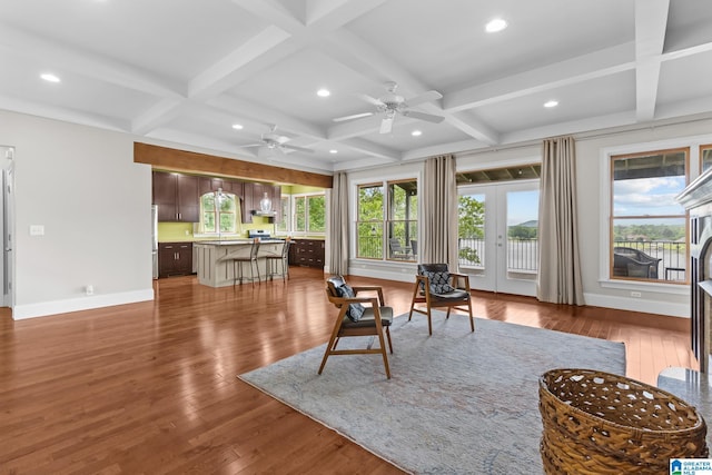 825 Dogwood Ln, Ashville, AL 35953 - interior space with a healthy amount of sunlight, recessed lighting, and coffered ceiling