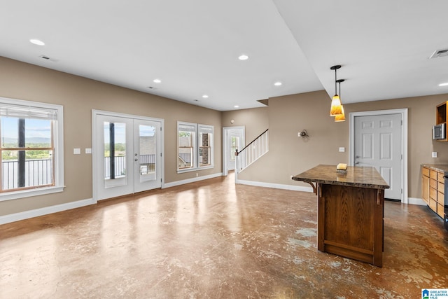 825 Dogwood Ln, Ashville, AL 35953 - interior space featuring stairs, baseboards, visible vents, and recessed lighting