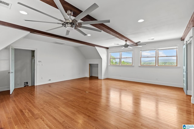 825 Dogwood Ln, Ashville, AL 35953 - bonus room with visible vents, light wood-style flooring, baseboards, and ceiling fan