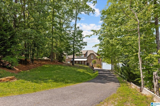 825 Dogwood Ln, Ashville, AL 35953 - english style home with a garage, a front lawn, and brick siding