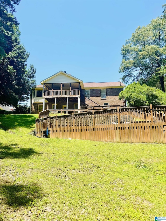 3043 Hunters Run, Gardendale, AL 35071 - view of yard featuring a wooden deck