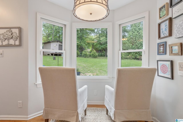 2616 Chimney Hills Cir, Vestavia Hills, AL 35226 - sitting room with healthy amount of natural light, wood finished floors, and baseboards