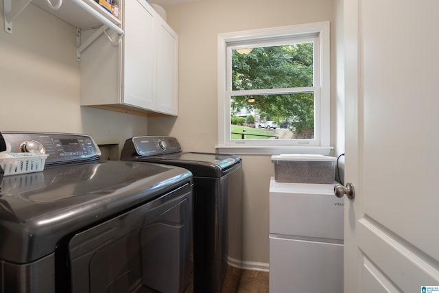 2616 Chimney Hills Cir, Vestavia Hills, AL 35226 - clothes washing area featuring cabinet space and washer and dryer