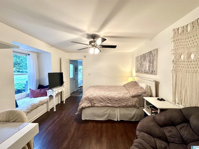 2616 Chimney Hills Cir, Vestavia Hills, AL 35226 - bedroom with wood finished floors, multiple windows, and a ceiling fan