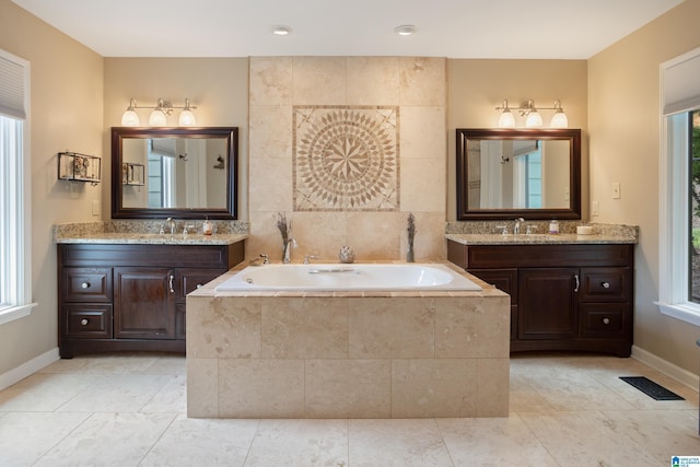 2616 Chimney Hills Cir, Vestavia Hills, AL 35226 - bathroom featuring a bath, baseboards, and tile patterned flooring