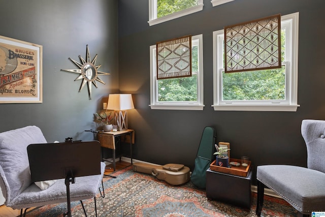 2616 Chimney Hills Cir, Vestavia Hills, AL 35226 - sitting room with a desk and wood finished floors