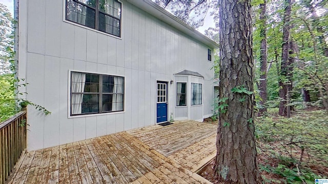 116 Pine Rock Ln, Hoover, AL 35226 - rear view of house with a wooden deck