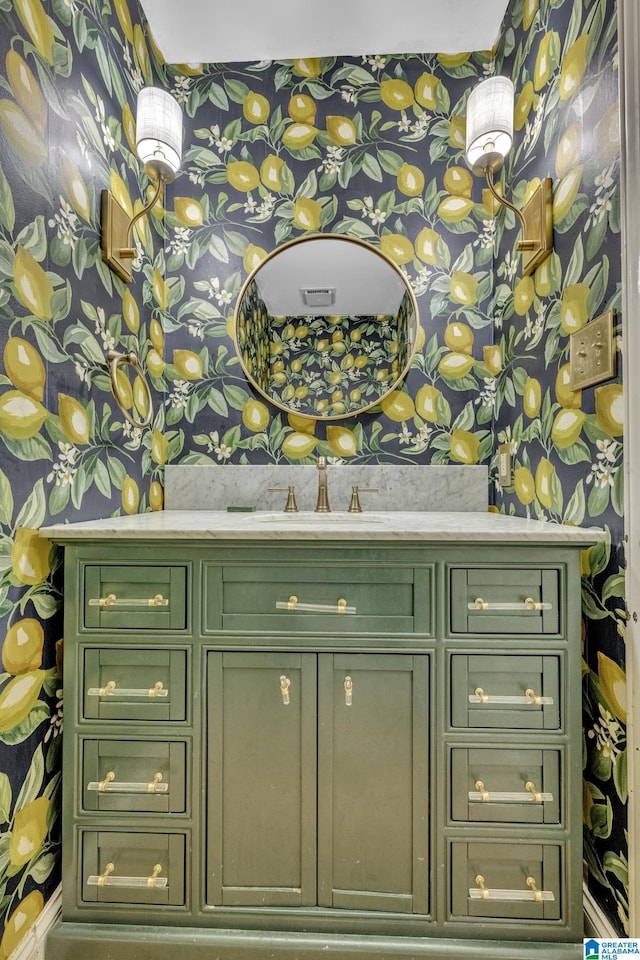 2247 Mill Run Cir, Hoover, AL 35226 - bar featuring a sink and wallpapered walls