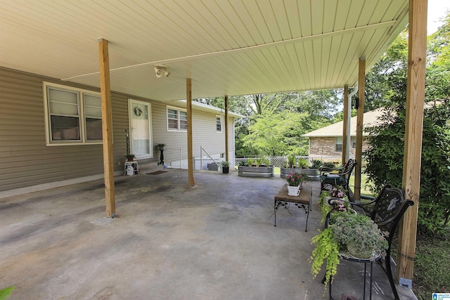 view of patio / terrace featuring entry steps