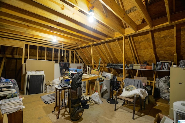 view of attic