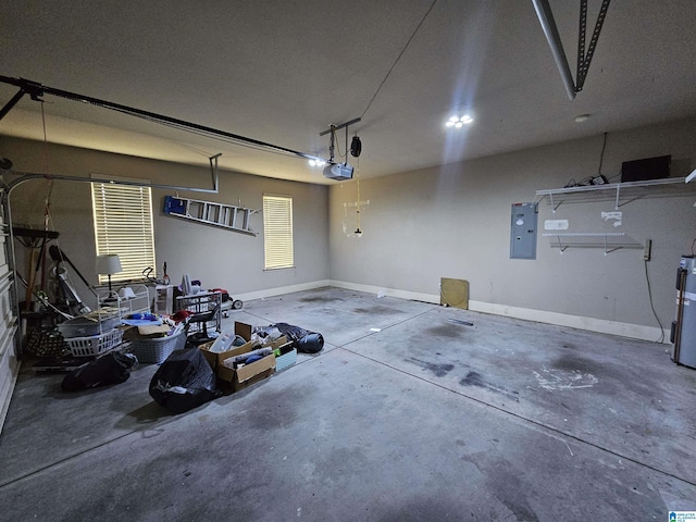 1082 Ivy Pl, Moody, AL 35004 - garage with a garage door opener, electric panel, and baseboards