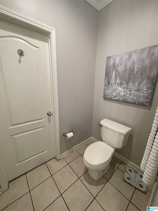 2232 Acton Park Cir, Birmingham, AL 35243 - bathroom with tile patterned floors, toilet, and baseboards