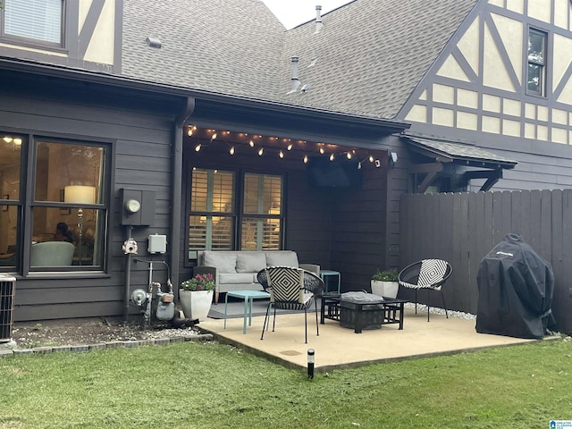 2232 Acton Park Cir, Birmingham, AL 35243 - view of patio / terrace featuring outdoor lounge area, a grill, and central AC