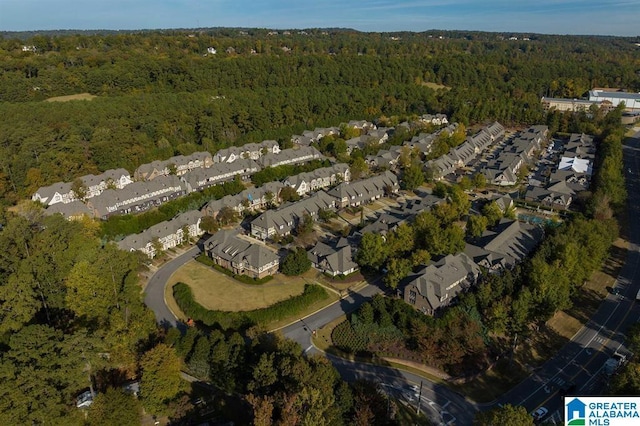 2232 Acton Park Cir, Birmingham, AL 35243 - aerial view of property's location featuring a heavily wooded area and nearby suburban area