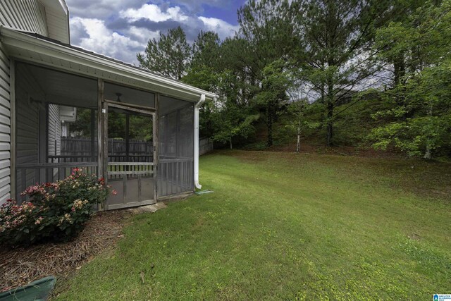 1656 Deer Valley Rd, Hoover, AL 35226 - view of grassy yard with a sunroom