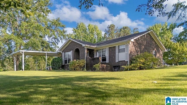 5241 County Road 48, Jemison, AL 35085 - single story home with a front yard and brick siding