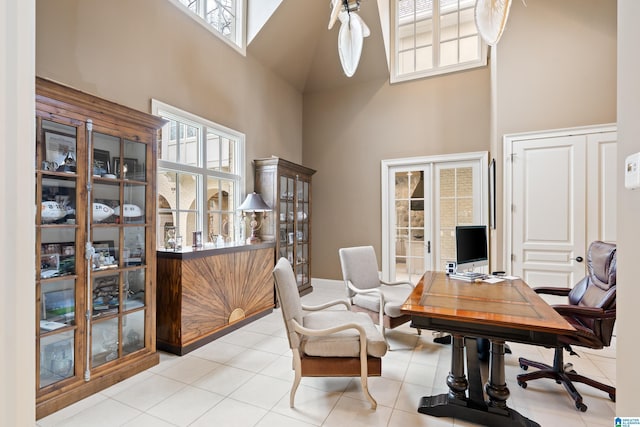 4035 Saint Charles Dr, Hoover, AL 35242 - tiled office space featuring a towering ceiling, healthy amount of natural light, and a skylight