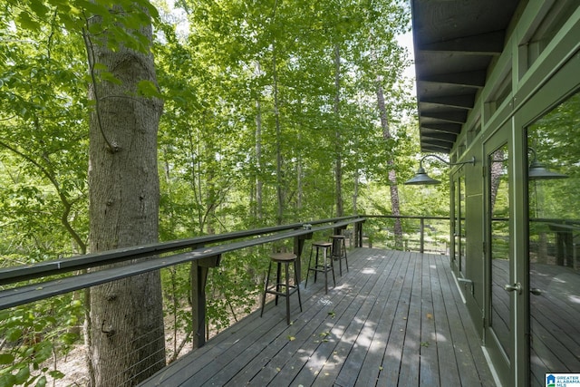 view of wooden deck