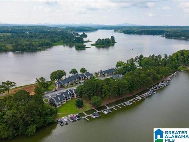 drone / aerial view of a large body of water