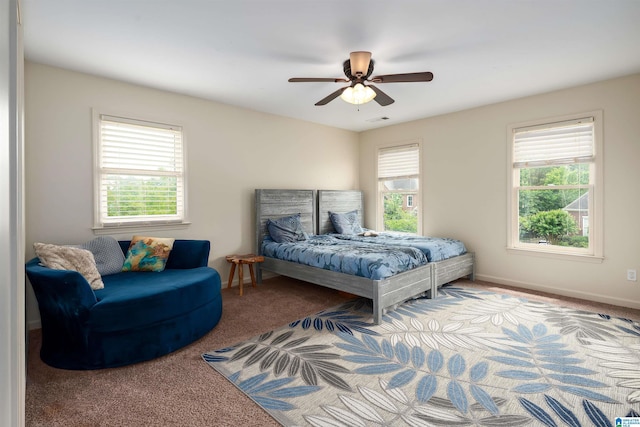 5308 Hickory Trce, Hoover, AL 35244 - carpeted bedroom featuring a ceiling fan and baseboards