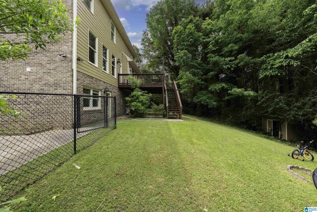 5308 Hickory Trce, Hoover, AL 35244 - view of yard with a deck and stairway