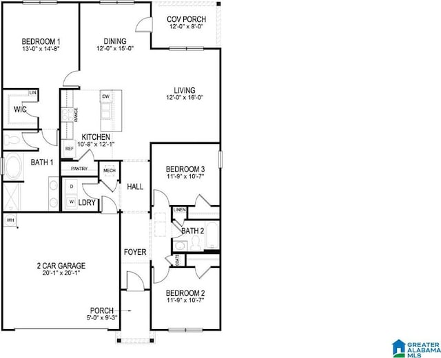 561 Boxwood Bnd, Calera, AL 35040 - room layout