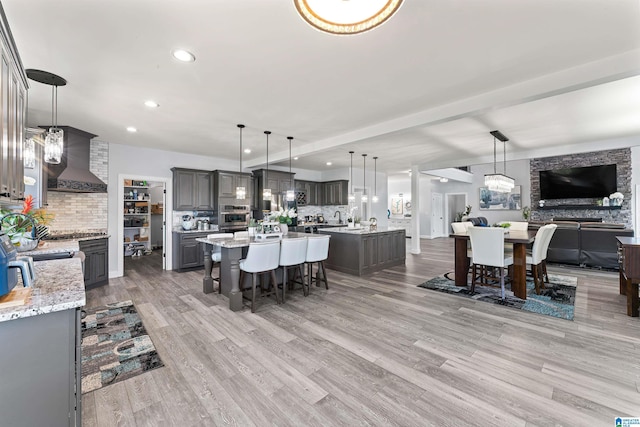 7 Stillwaters Trl, Sylacauga, AL 35151 - dining space featuring light wood-style flooring and recessed lighting