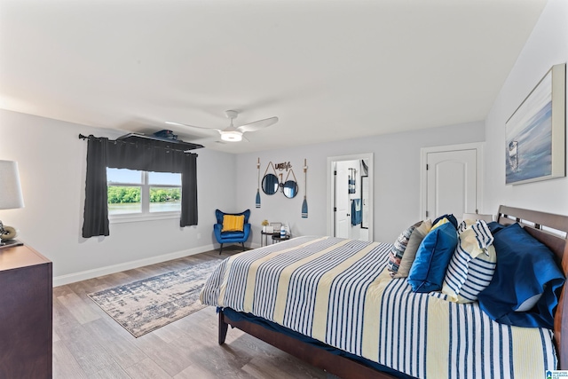 7 Stillwaters Trl, Sylacauga, AL 35151 - bedroom featuring wood finished floors, baseboards, and a ceiling fan