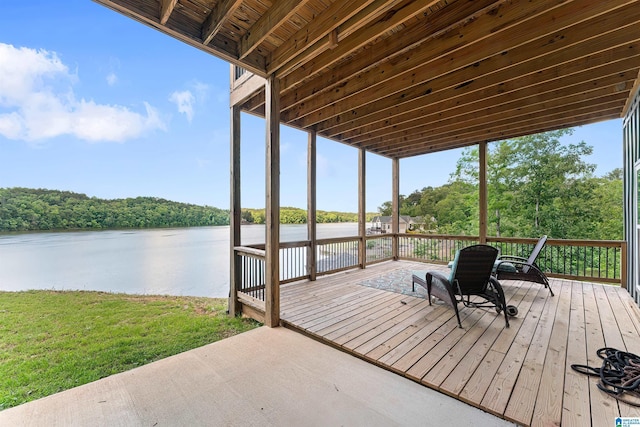 7 Stillwaters Trl, Sylacauga, AL 35151 - dock area with a deck with water view and a yard