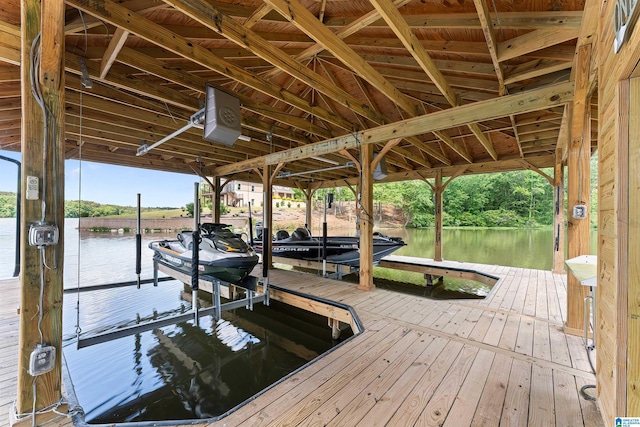 7 Stillwaters Trl, Sylacauga, AL 35151 - dock area featuring boat lift and a water view