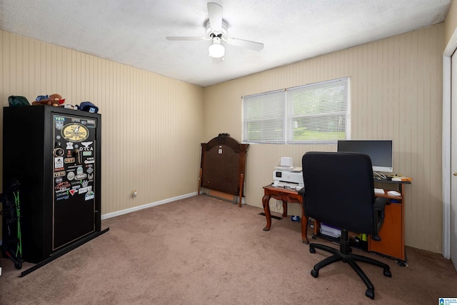 500 2nd Ter, Pleasant Grove, AL 35127 - office with carpet, a ceiling fan, and a textured ceiling
