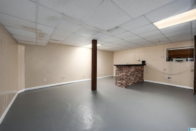 500 2nd Ter, Pleasant Grove, AL 35127 - finished below grade area with baseboards, a paneled ceiling, and bar area