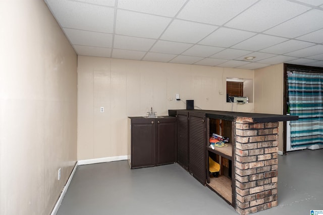 500 2nd Ter, Pleasant Grove, AL 35127 - bar area featuring finished concrete floors, a drop ceiling, baseboards, and a sink