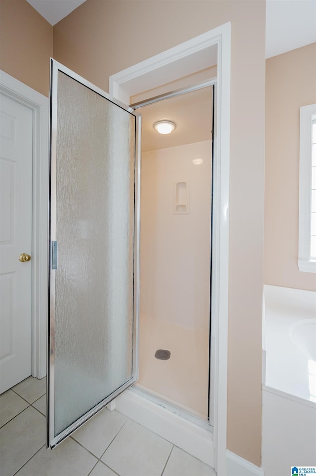 254 Macdonald Lake Rd, Springville, AL 35146 - bathroom featuring a shower stall, tile patterned floors, and vanity