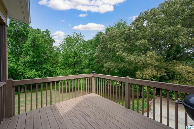 254 Macdonald Lake Rd, Springville, AL 35146 - deck with view of wooded area
