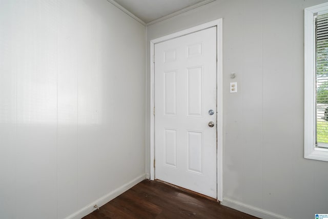 415 Thomas St, Warrior, AL 35180 - doorway to outside with dark wood-style floors and baseboards