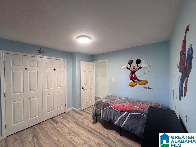 3585 County Road 26, Wadley, AL 36276 - bedroom with wood finished floors and a closet
