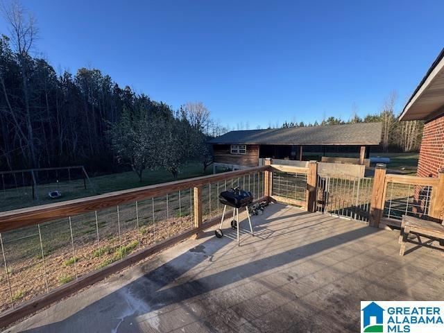 3585 County Road 26, Wadley, AL 36276 - view of wooden terrace
